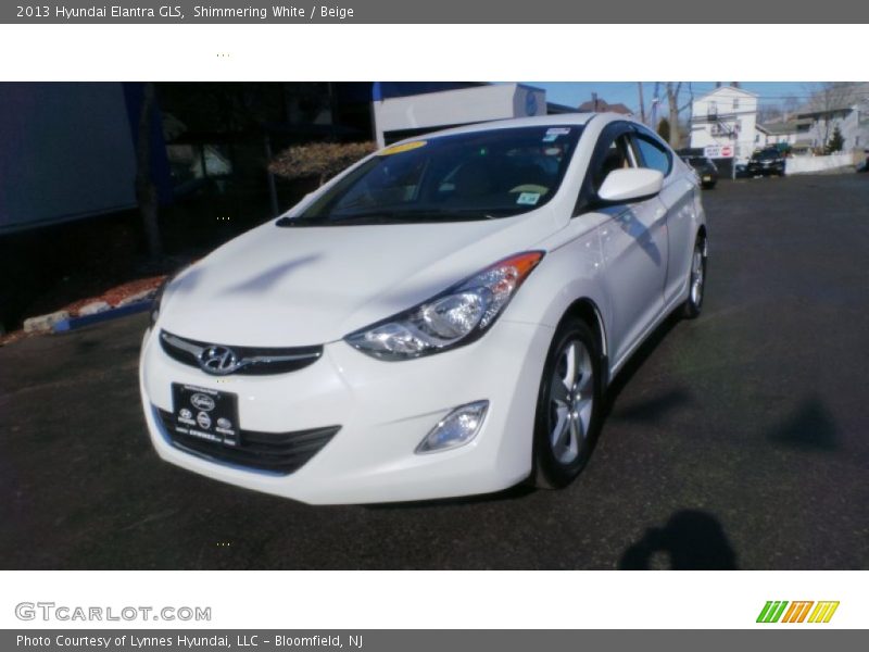 Shimmering White / Beige 2013 Hyundai Elantra GLS