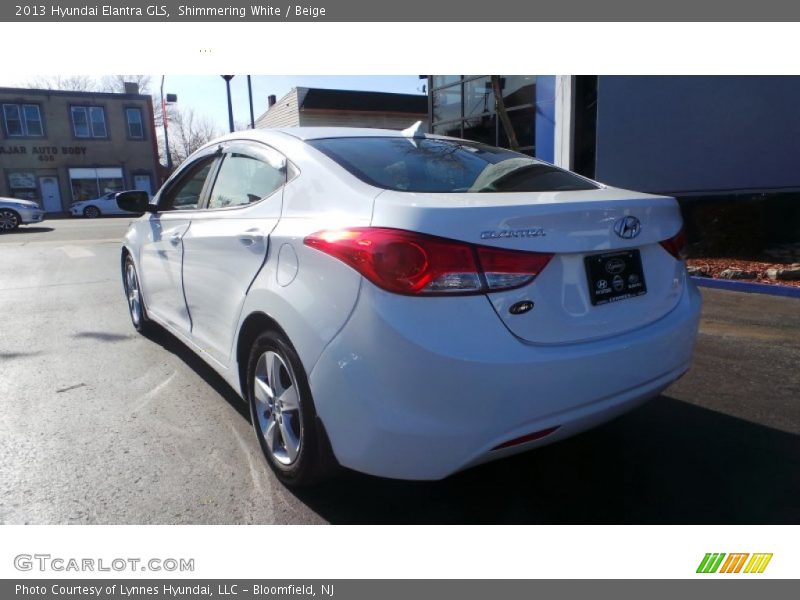 Shimmering White / Beige 2013 Hyundai Elantra GLS