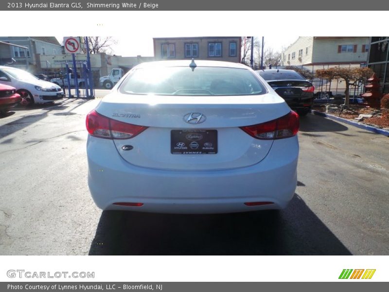 Shimmering White / Beige 2013 Hyundai Elantra GLS