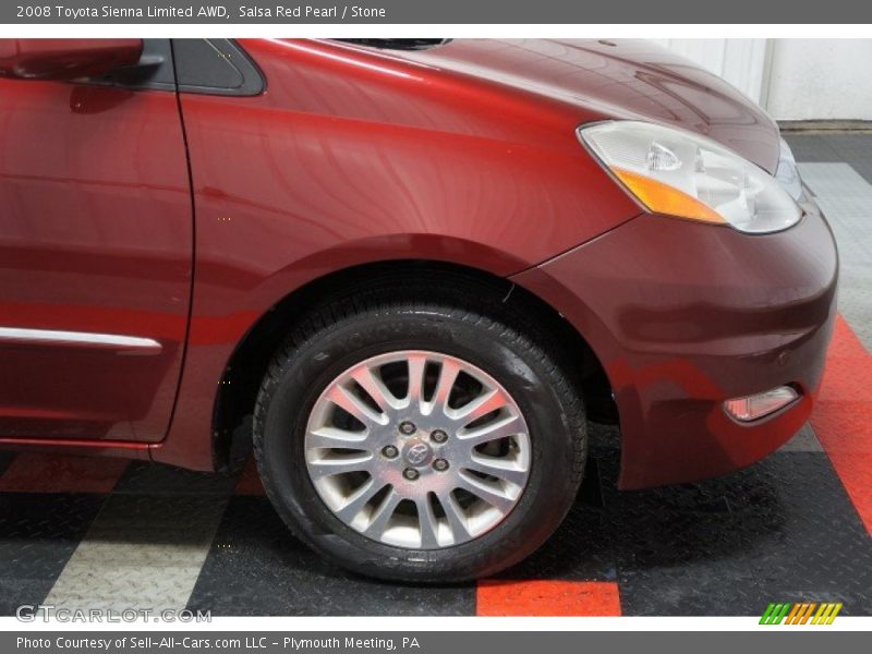 Salsa Red Pearl / Stone 2008 Toyota Sienna Limited AWD