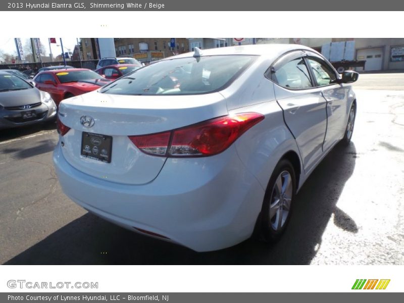 Shimmering White / Beige 2013 Hyundai Elantra GLS
