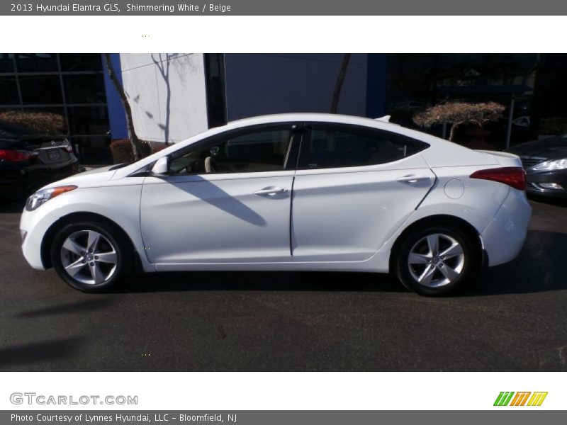 Shimmering White / Beige 2013 Hyundai Elantra GLS