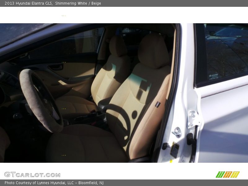 Shimmering White / Beige 2013 Hyundai Elantra GLS