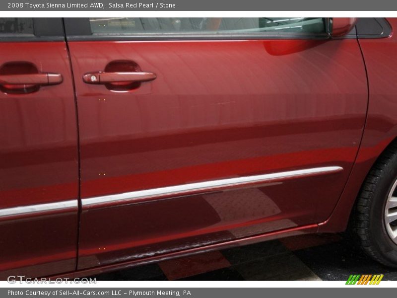Salsa Red Pearl / Stone 2008 Toyota Sienna Limited AWD