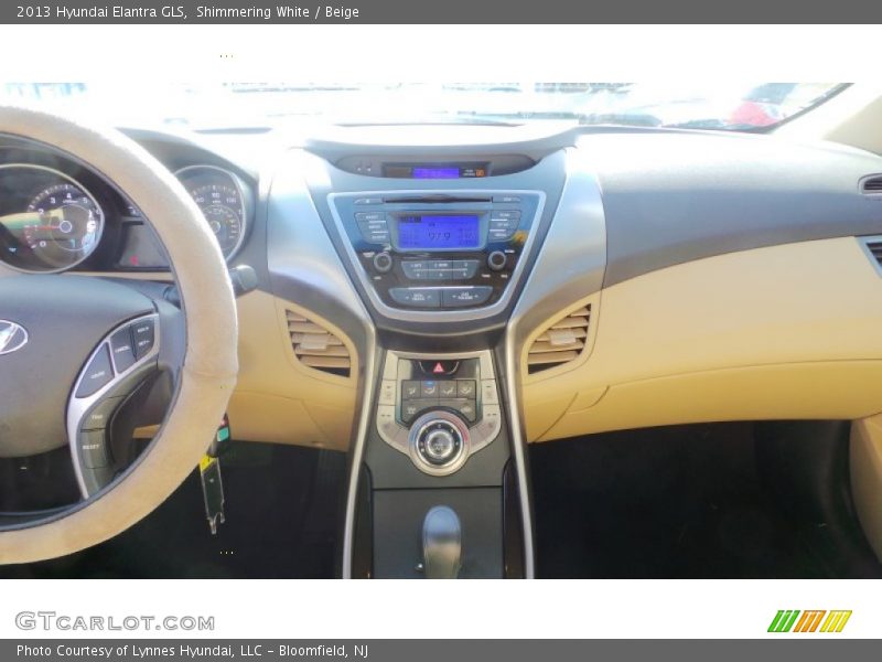 Shimmering White / Beige 2013 Hyundai Elantra GLS