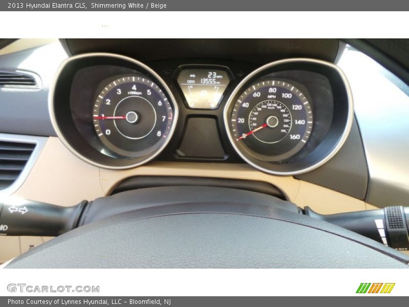 Shimmering White / Beige 2013 Hyundai Elantra GLS
