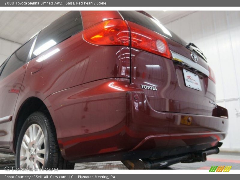 Salsa Red Pearl / Stone 2008 Toyota Sienna Limited AWD