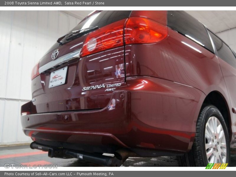 Salsa Red Pearl / Stone 2008 Toyota Sienna Limited AWD