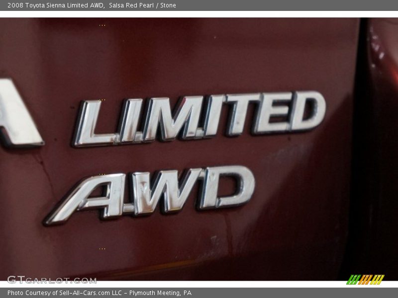 Salsa Red Pearl / Stone 2008 Toyota Sienna Limited AWD