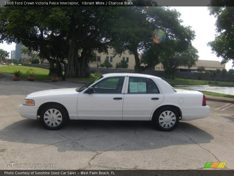 Vibrant White / Charcoal Black 2008 Ford Crown Victoria Police Interceptor