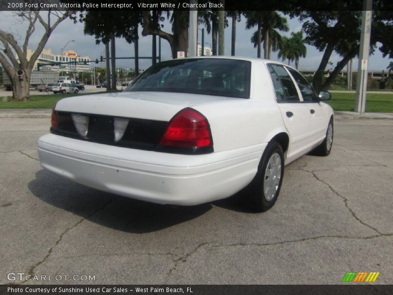 Vibrant White / Charcoal Black 2008 Ford Crown Victoria Police Interceptor