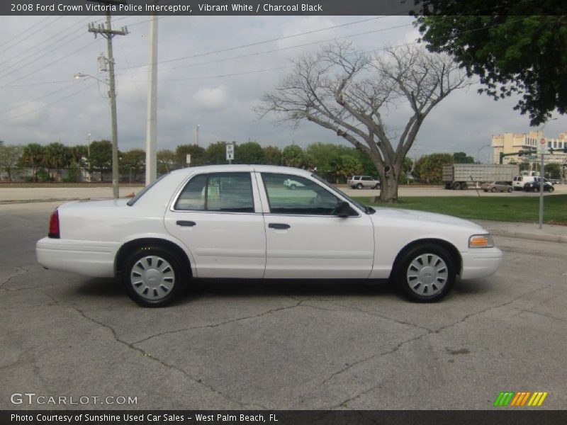 Vibrant White / Charcoal Black 2008 Ford Crown Victoria Police Interceptor