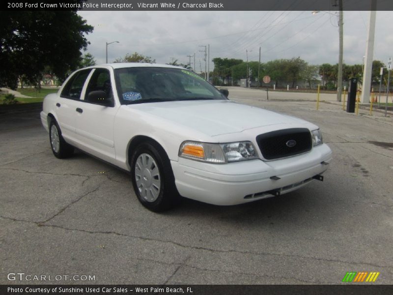 Vibrant White / Charcoal Black 2008 Ford Crown Victoria Police Interceptor