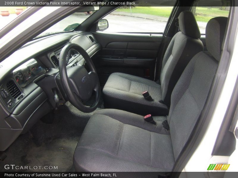 Vibrant White / Charcoal Black 2008 Ford Crown Victoria Police Interceptor