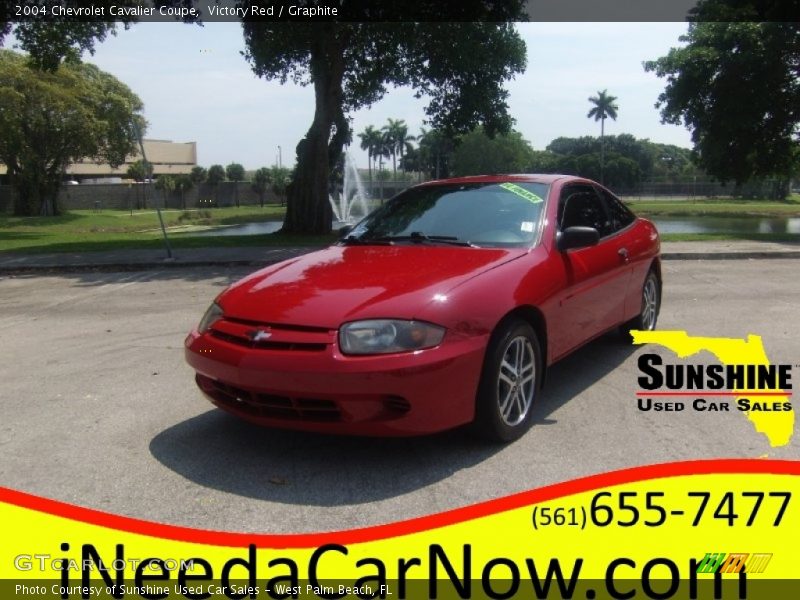 Victory Red / Graphite 2004 Chevrolet Cavalier Coupe