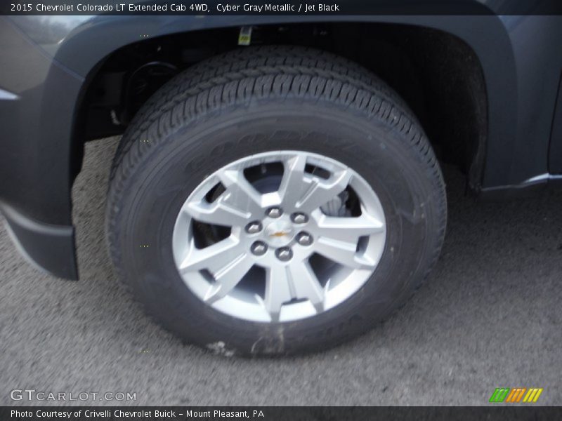 Cyber Gray Metallic / Jet Black 2015 Chevrolet Colorado LT Extended Cab 4WD
