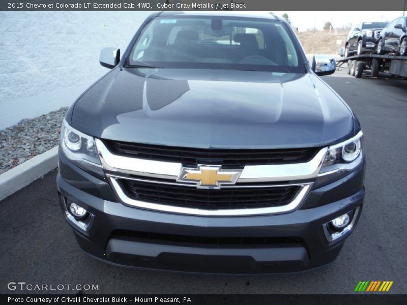 Cyber Gray Metallic / Jet Black 2015 Chevrolet Colorado LT Extended Cab 4WD