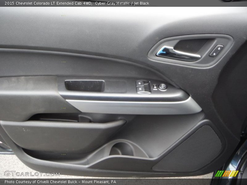 Cyber Gray Metallic / Jet Black 2015 Chevrolet Colorado LT Extended Cab 4WD