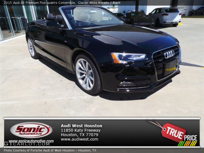 Glacier White Metallic / Black 2015 Audi A5 Premium Plus quattro Convertible