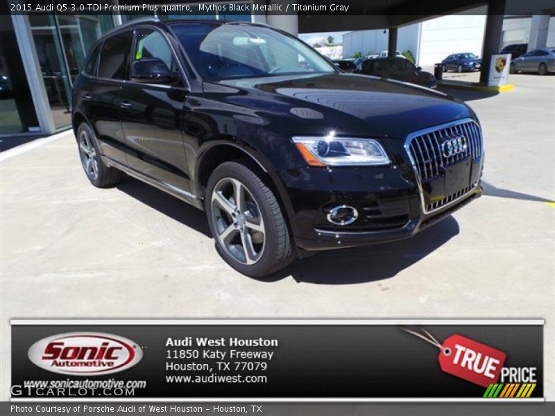 Mythos Black Metallic / Titanium Gray 2015 Audi Q5 3.0 TDI Premium Plus quattro