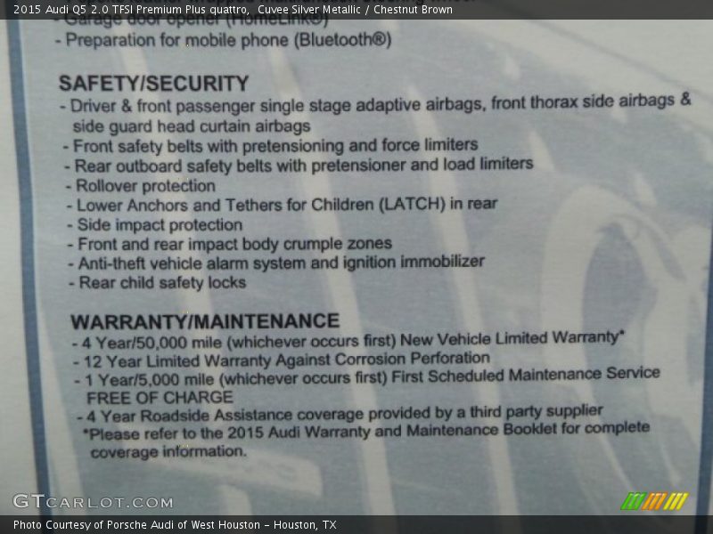 Cuvee Silver Metallic / Chestnut Brown 2015 Audi Q5 2.0 TFSI Premium Plus quattro