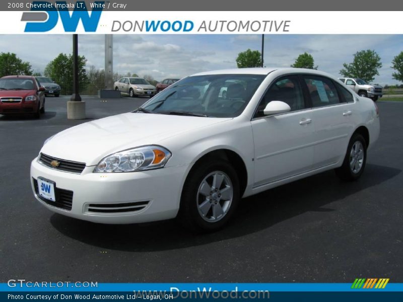 White / Gray 2008 Chevrolet Impala LT