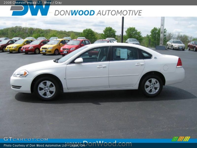 White / Gray 2008 Chevrolet Impala LT