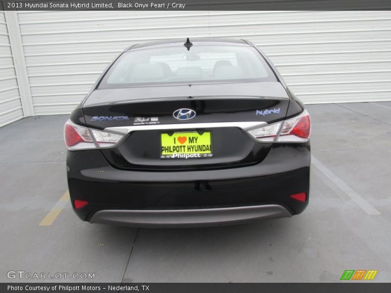 Black Onyx Pearl / Gray 2013 Hyundai Sonata Hybrid Limited
