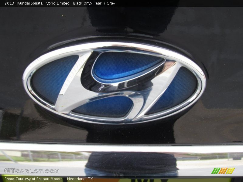 Black Onyx Pearl / Gray 2013 Hyundai Sonata Hybrid Limited