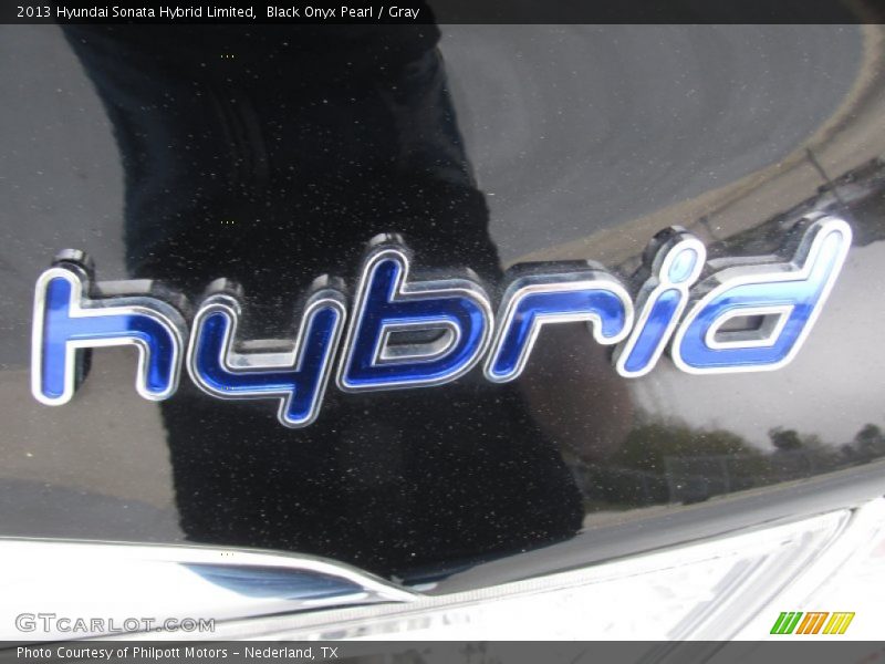 Black Onyx Pearl / Gray 2013 Hyundai Sonata Hybrid Limited