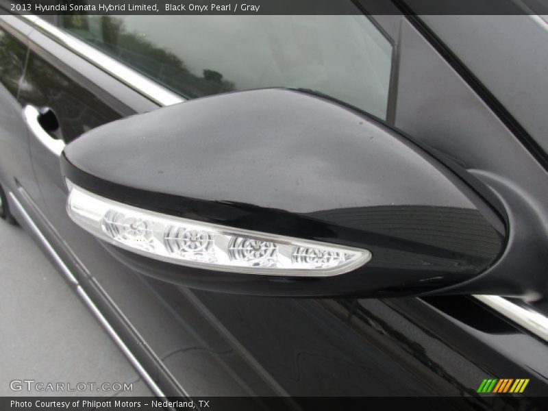 Black Onyx Pearl / Gray 2013 Hyundai Sonata Hybrid Limited