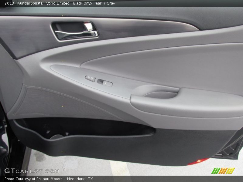 Black Onyx Pearl / Gray 2013 Hyundai Sonata Hybrid Limited