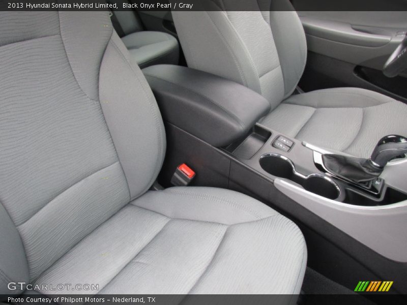 Black Onyx Pearl / Gray 2013 Hyundai Sonata Hybrid Limited