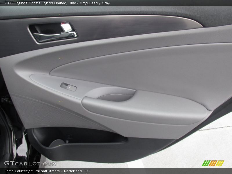 Black Onyx Pearl / Gray 2013 Hyundai Sonata Hybrid Limited