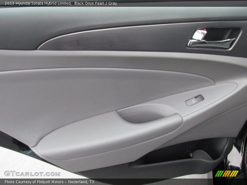 Black Onyx Pearl / Gray 2013 Hyundai Sonata Hybrid Limited