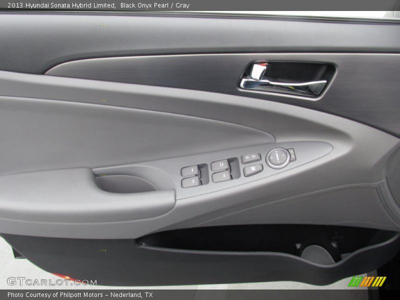 Black Onyx Pearl / Gray 2013 Hyundai Sonata Hybrid Limited