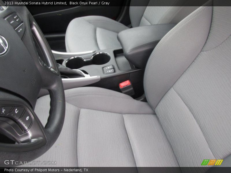 Black Onyx Pearl / Gray 2013 Hyundai Sonata Hybrid Limited