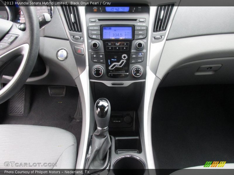 Black Onyx Pearl / Gray 2013 Hyundai Sonata Hybrid Limited
