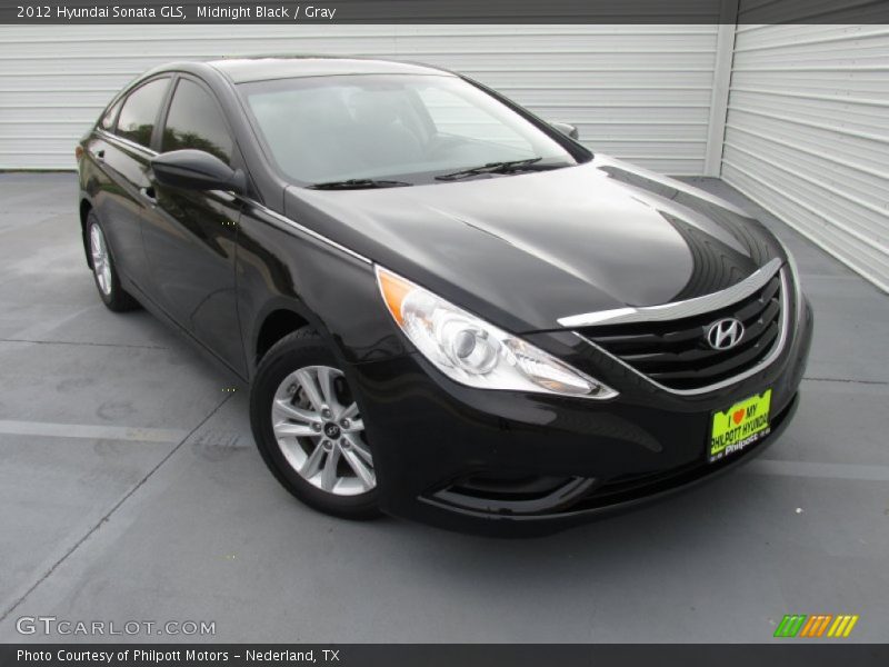 Midnight Black / Gray 2012 Hyundai Sonata GLS