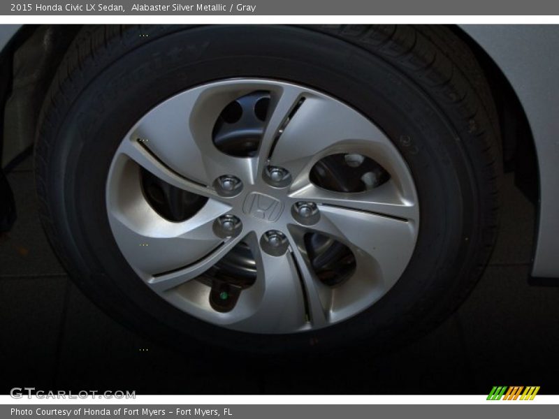 Alabaster Silver Metallic / Gray 2015 Honda Civic LX Sedan