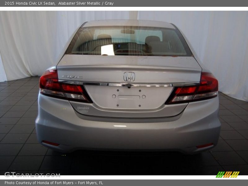 Alabaster Silver Metallic / Gray 2015 Honda Civic LX Sedan