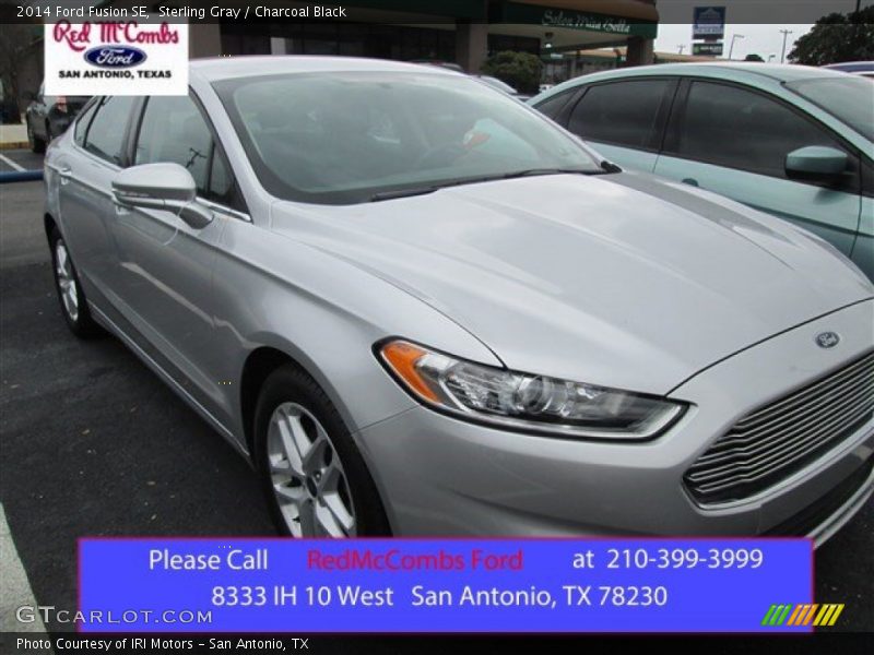 Sterling Gray / Charcoal Black 2014 Ford Fusion SE