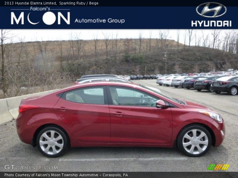 Sparkling Ruby / Beige 2013 Hyundai Elantra Limited