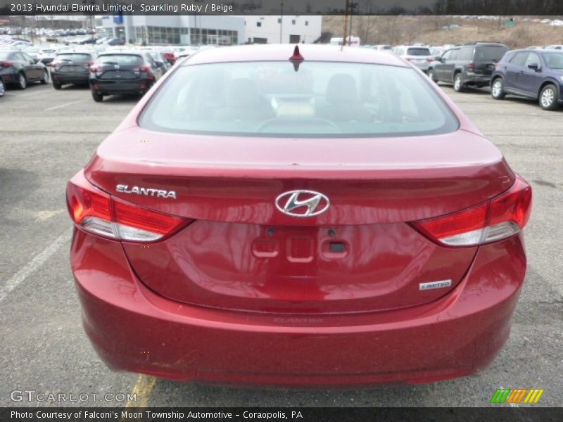 Sparkling Ruby / Beige 2013 Hyundai Elantra Limited
