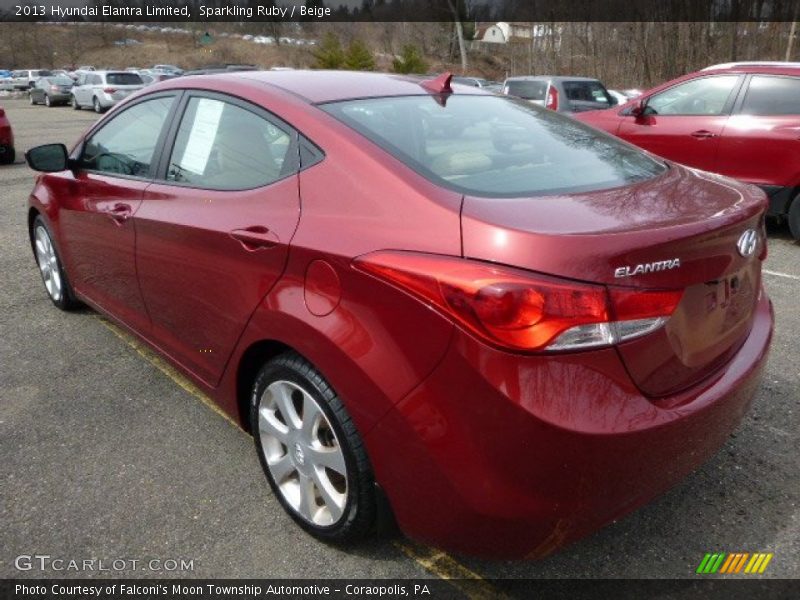 Sparkling Ruby / Beige 2013 Hyundai Elantra Limited