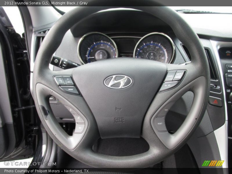 Midnight Black / Gray 2012 Hyundai Sonata GLS