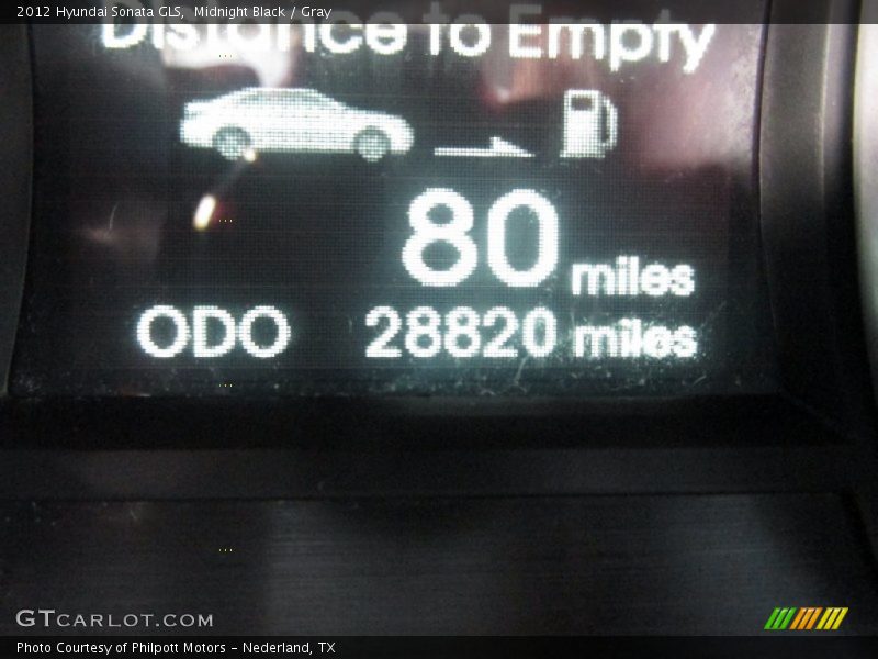 Midnight Black / Gray 2012 Hyundai Sonata GLS