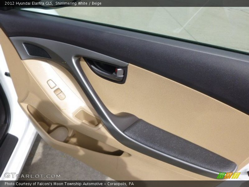 Shimmering White / Beige 2012 Hyundai Elantra GLS