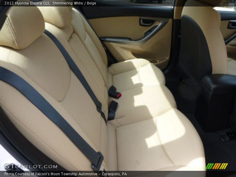 Shimmering White / Beige 2012 Hyundai Elantra GLS
