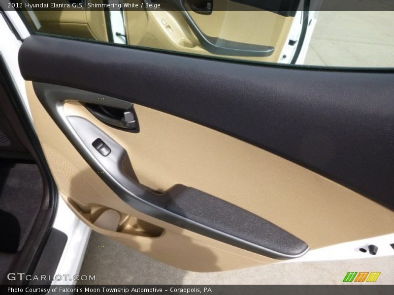 Shimmering White / Beige 2012 Hyundai Elantra GLS